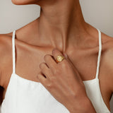 Ophidian Signet Ring in Gold